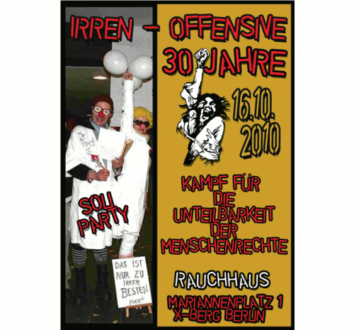 Irren-Offensive e.V. Berlin feiert mit Kunst, Kuchen, Kultur
