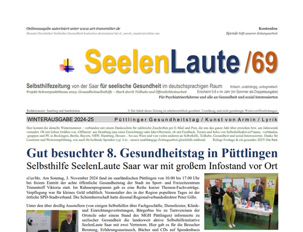 Neue SEELENLAUTE-Selbsthilfezeitung 69 print & online